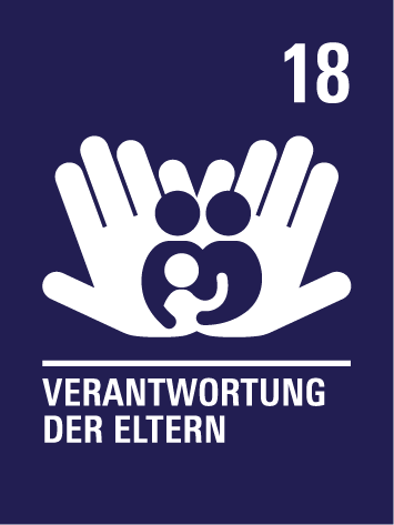 Kinderrecht 18 – Verantwortung der Eltern:
Beide Eltern sind gemeinsam dafür verantwortlich, dass es ihrem Kind gut geht und es sich entwickeln kann.