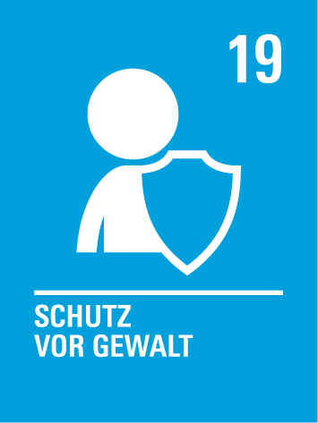 Kinderrecht 19 – Schutz vor Gewalt:
Kinder müssen vor Gewalt, Misshandlung, Vernachlässigung und Ausbeutung geschützt werden.