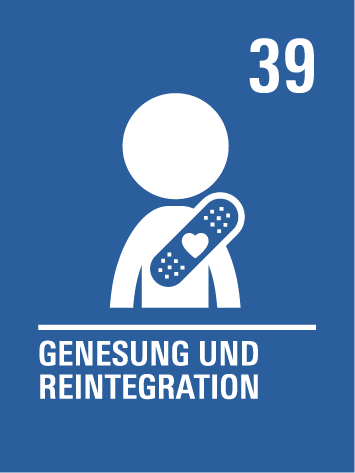 Kinderrecht 39 – Hilfe nach schlimmen Erlebnissen:
Kinder, die Gewalt, Krieg oder andere schlimme Erlebnisse erfahren haben, haben das Recht auf Hilfe und Unterstützung.